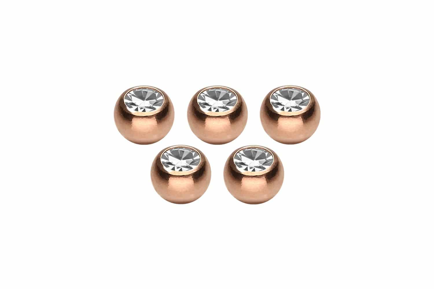 SET Chirurgenstahl Schraubkugel KRISTALL von Piercingline